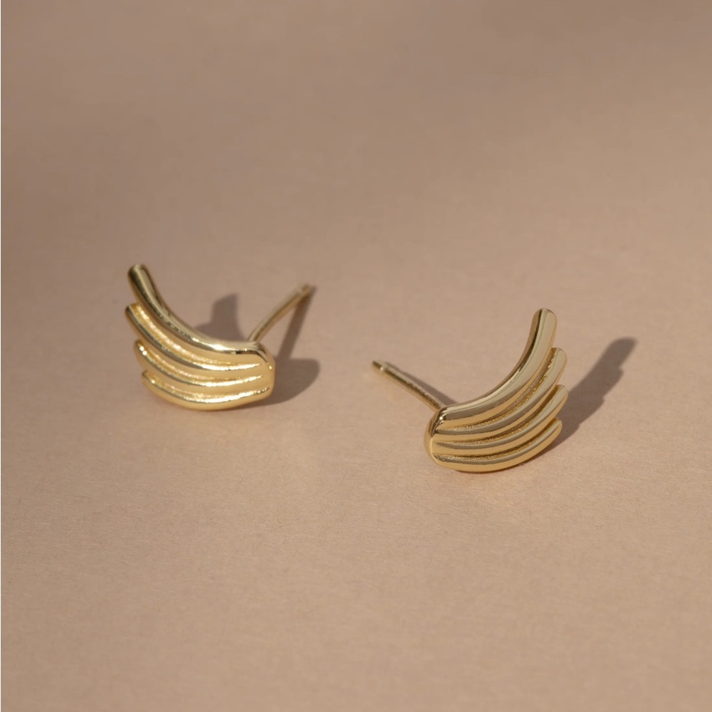 Uncommon James Vermeil Wing Stud Earrings